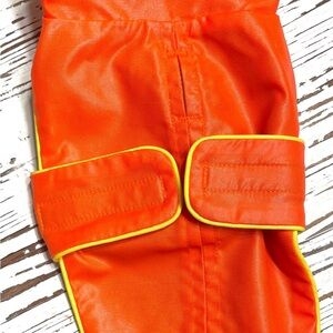Zoomies Orange trimmed in yellow Dog Rain Jacket